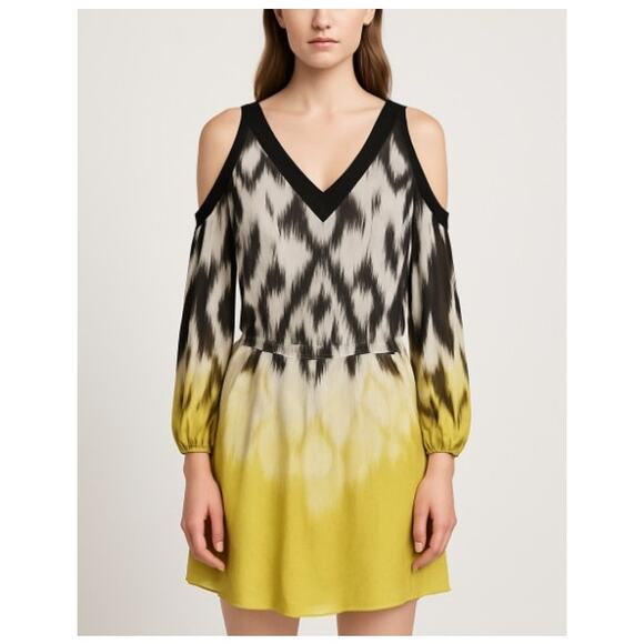 Anthropologie Leifsdottir Silk Cold Shoulder Dress Size 6 - Picture 1 of 9